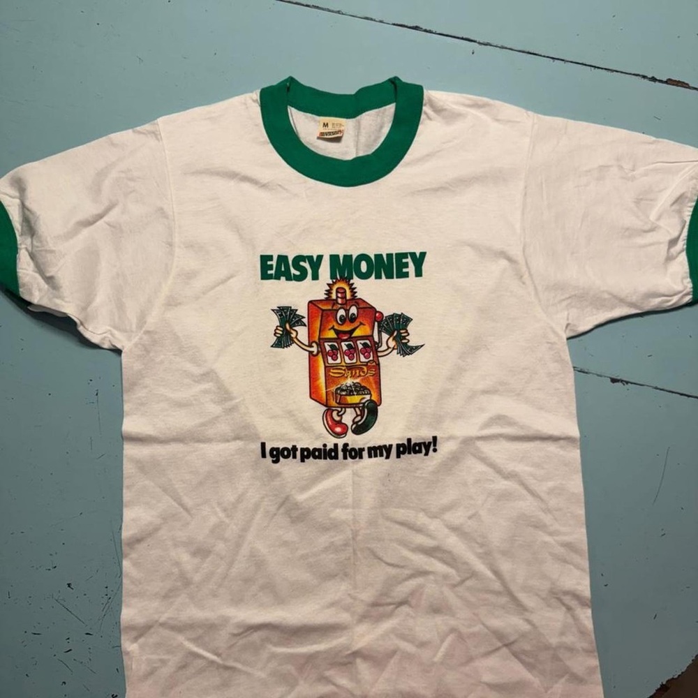 Omero White and Green Short Sleeve Tee
